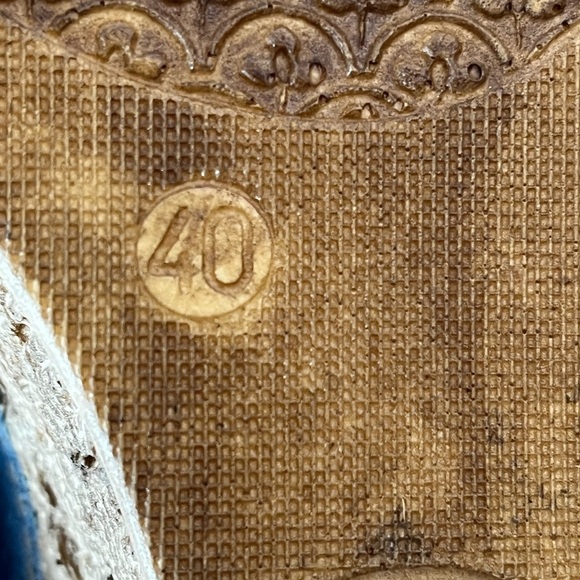 Ersax Denim Slingback Wedge Sandals size 40 - Picture 7 of 8